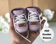 Crochet baby shoes pattern