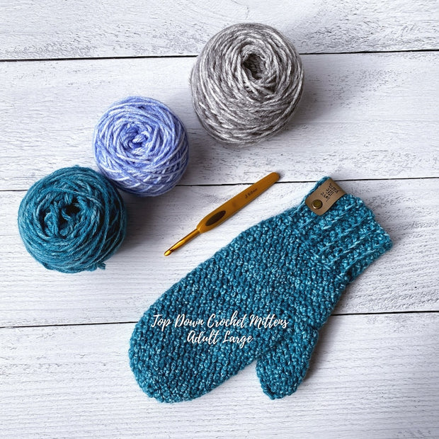 Crochet Easy Mittens for the Whole Family – PDF Pattern