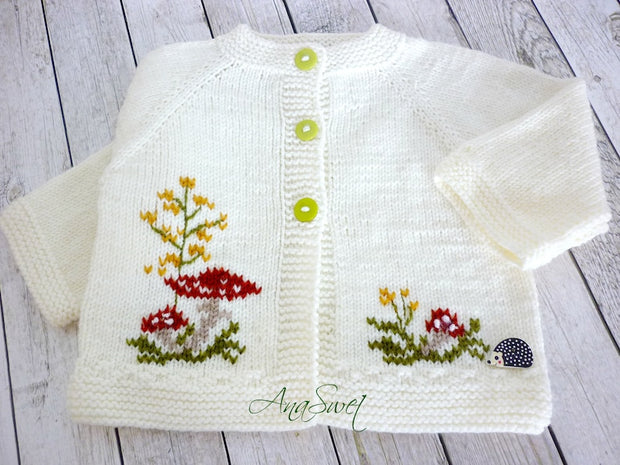 Adorable Mushroom Cardigan and Romper Crochet Pattern