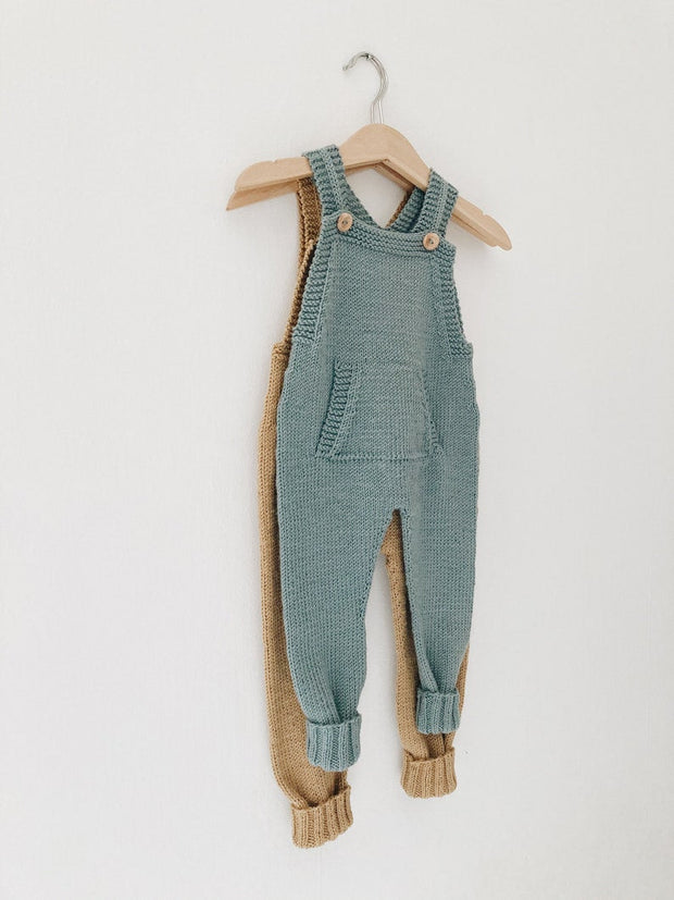 Baby Overalls Knitting Pattern Dungarees